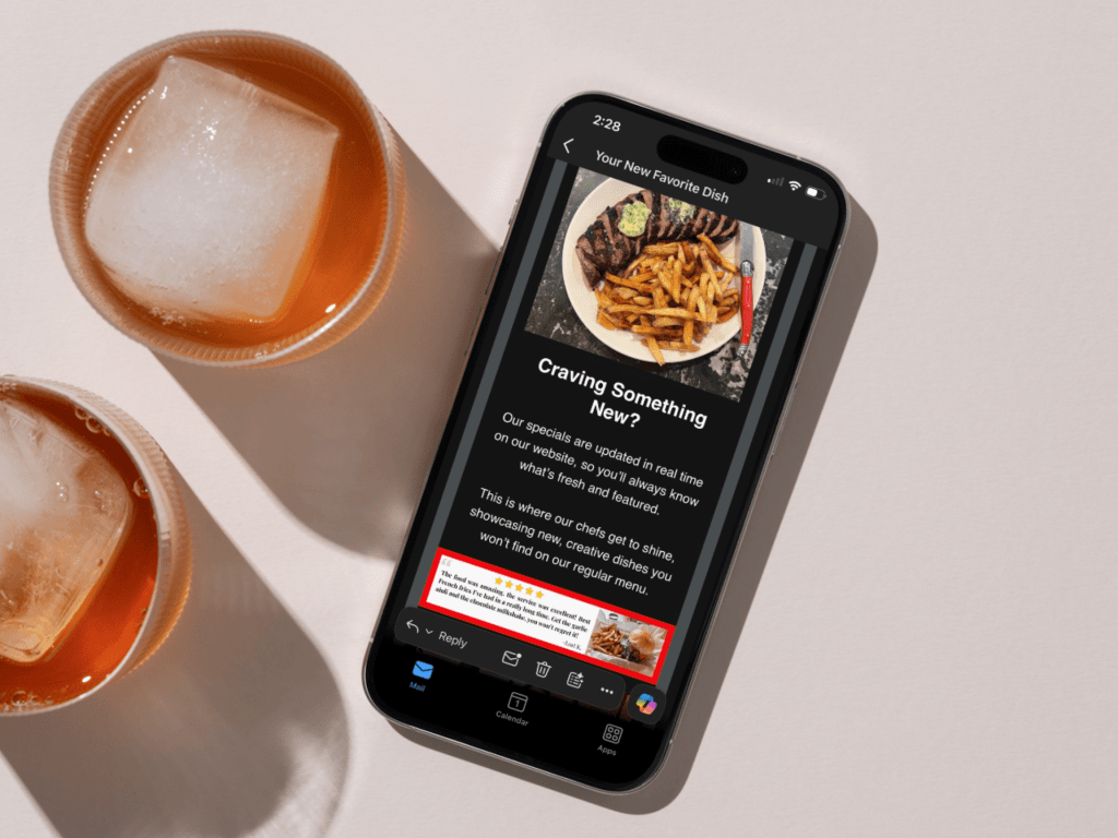 Live newsletter sent out for a client.